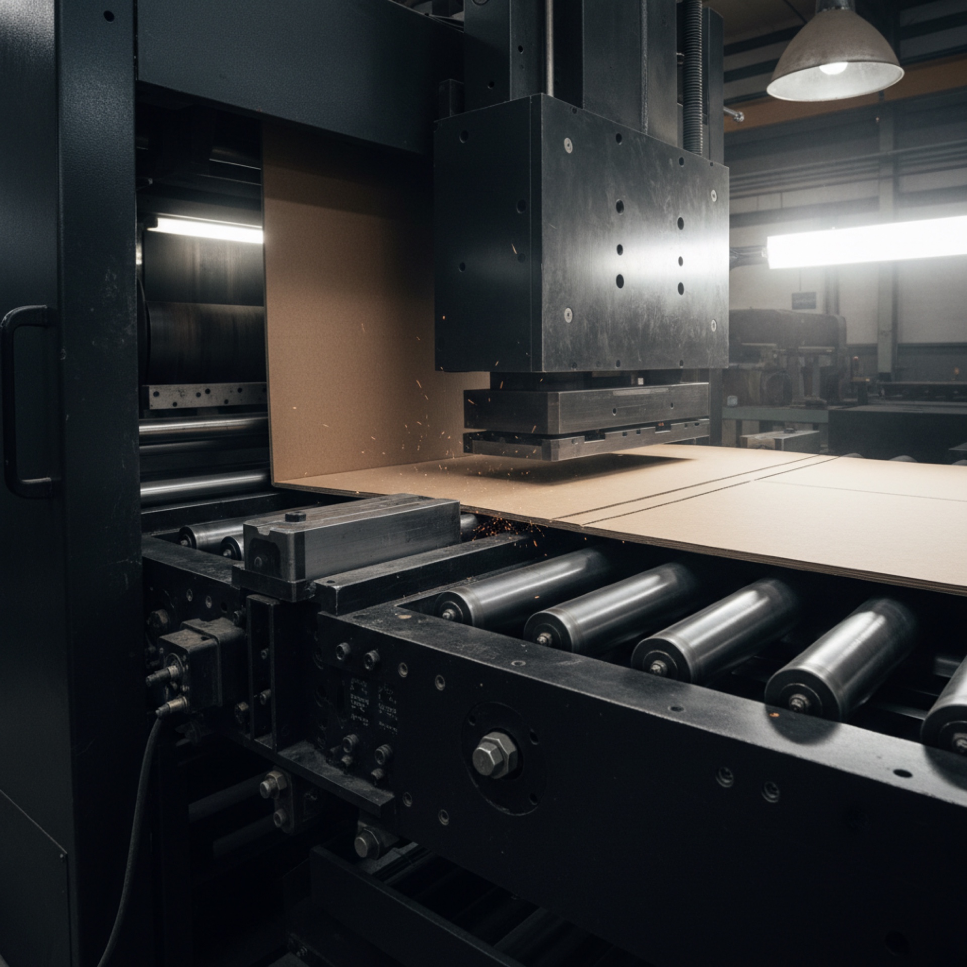 Rox Packaging die-cutter press in production